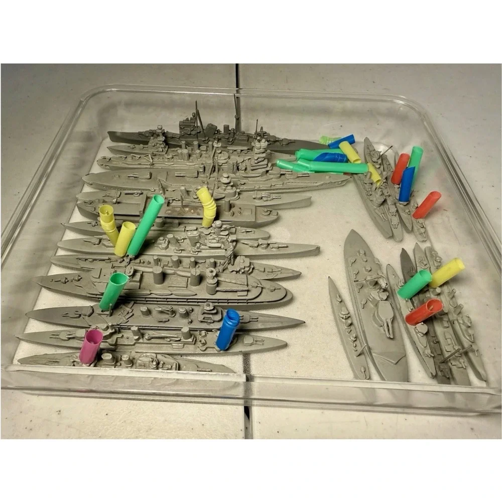 Vintage Trent Miniatures WWII Naval Warship Waterline Wargame Ship Lot Metal
